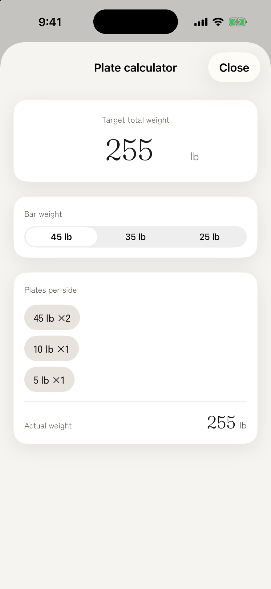 KATACHI plate calculator